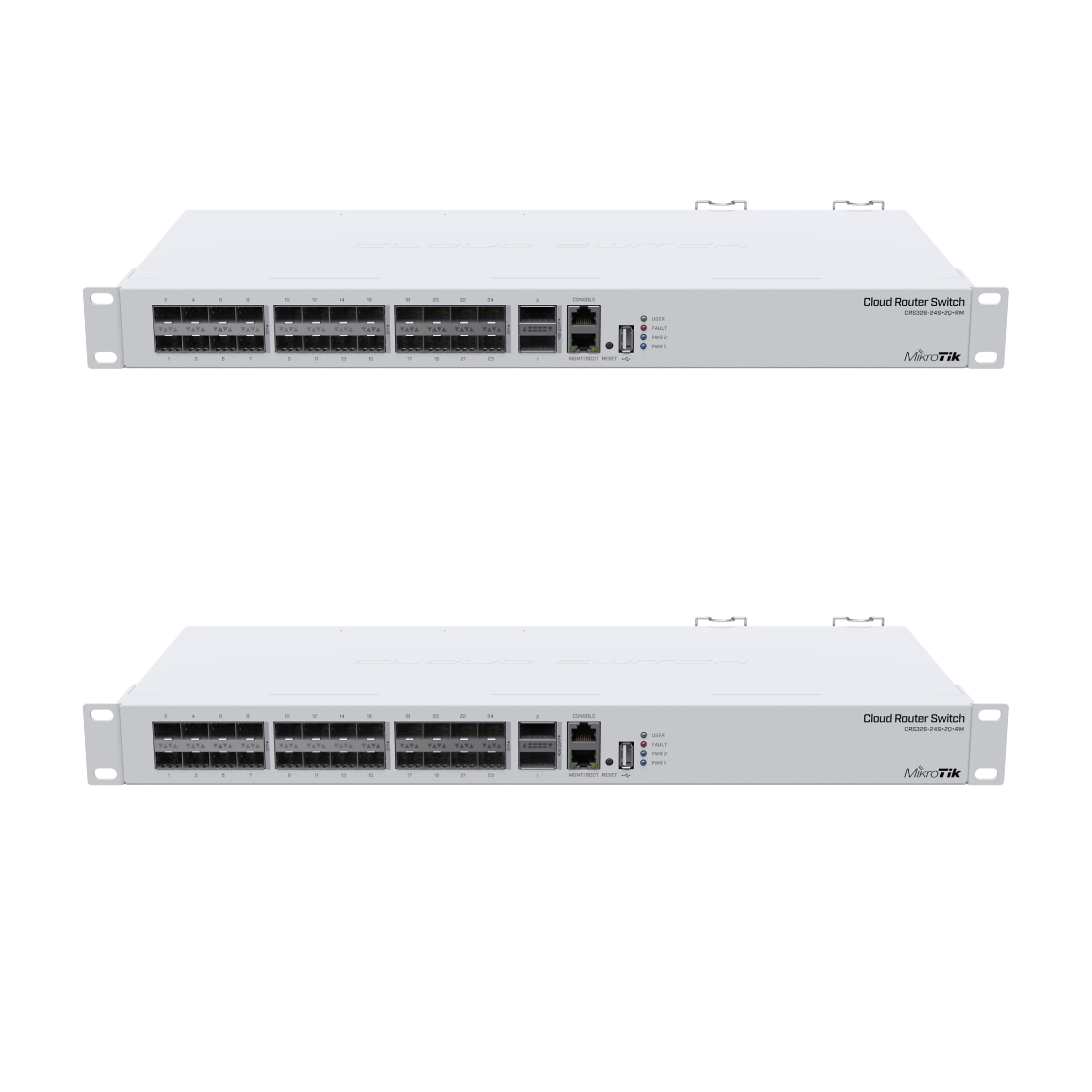 MikroTik CRS326-24S+2Q+RM 24-Port 10G SFP+ Managed Switch with 2x 40G QSFP+ Ports, Dual Power Supplies, 1U Rackmount