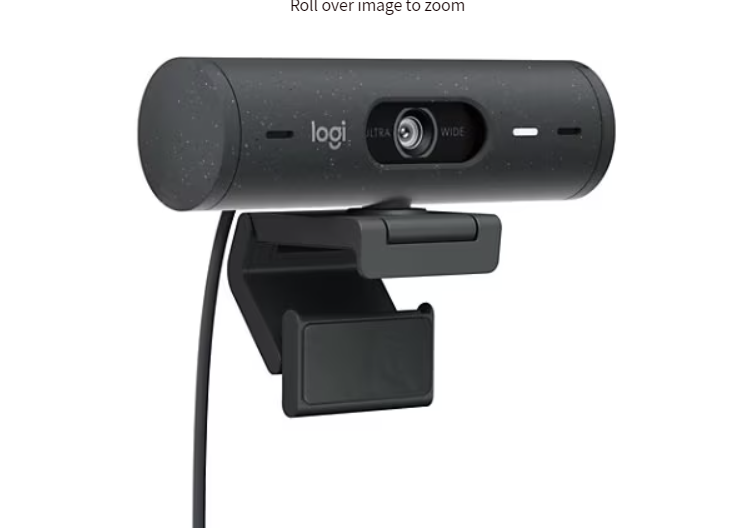 Logitech Brio 505 Full HD Webcam with Auto Light Correction, Auto-Framing, Show Mode, Dual Noise Reduction Mics, Privacy Shutter