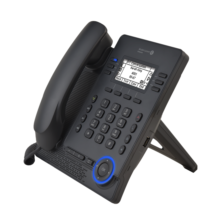 Alcatel-Lucent M3s SIP DeskPhone IP Telephone HD Voice PoE Support LCD Display Office Enterprise Dsek Phone