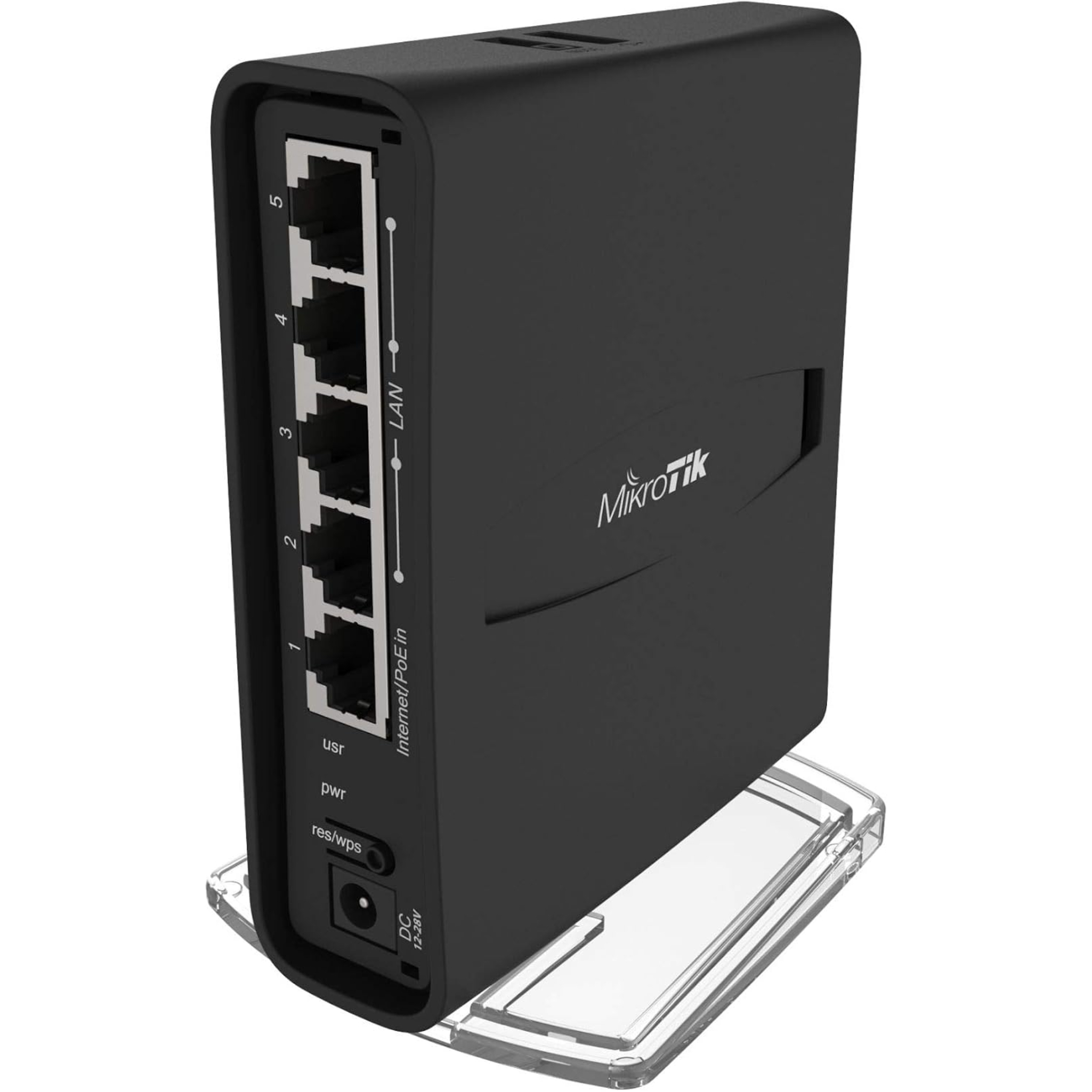 MikroTik hAP ac² RBD52G-5HacD2HnD-TC – Dual-Concurrent 2.4/5GHz Wi-Fi 5 Access Point & Router, 5x Gigabit Ethernet, USB, Quad-Core CPU, IPsec Hardware Encryption, Universal Tower Case