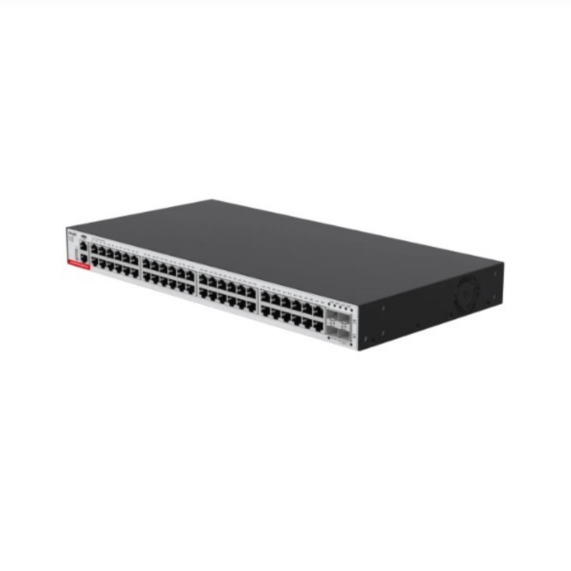 Ruijie 48 Gigabit Ethernet three-layer network management access switch, 2 Gigabit optical ports, 10 Gigabit uplink, RG-S5300-48GT2SFP2XS-E