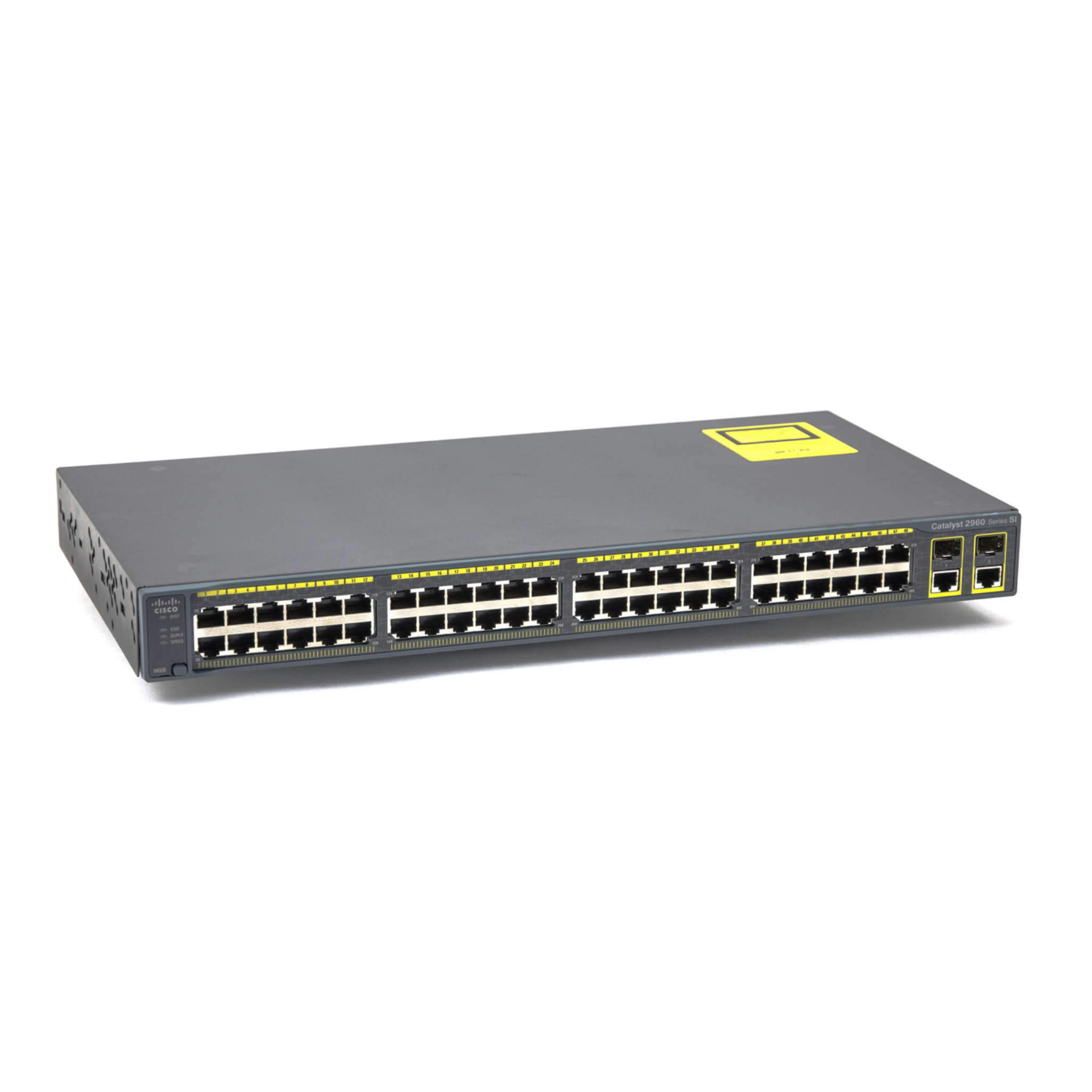 WS-C2960+48TC-S, Cisco Catalyst 2960 Plus Switch, 48x10/100, 2xSFP, LAN Lite
