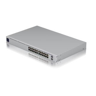 Ubiquiti UniFi Switch Pro 24 PoE USW-Pro-24-POE – 24-Port Gigabit Layer 3 Managed Switch, 16x PoE+ & 8x PoE++ 802.3bt (400W Budget), 2x 10G SFP+, Near-Silent Cooling, Rackmount
