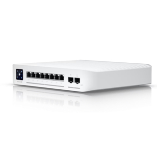 Ubiquiti UniFi Switch Enterprise 8 PoE USW-Enterprise-8-PoE – 8-Port 2.5GbE Layer 3 Managed Switch, 8x PoE+ 802.3at (120W Budget), 2x 10G SFP+, 1.3" Touchscreen, Fanless