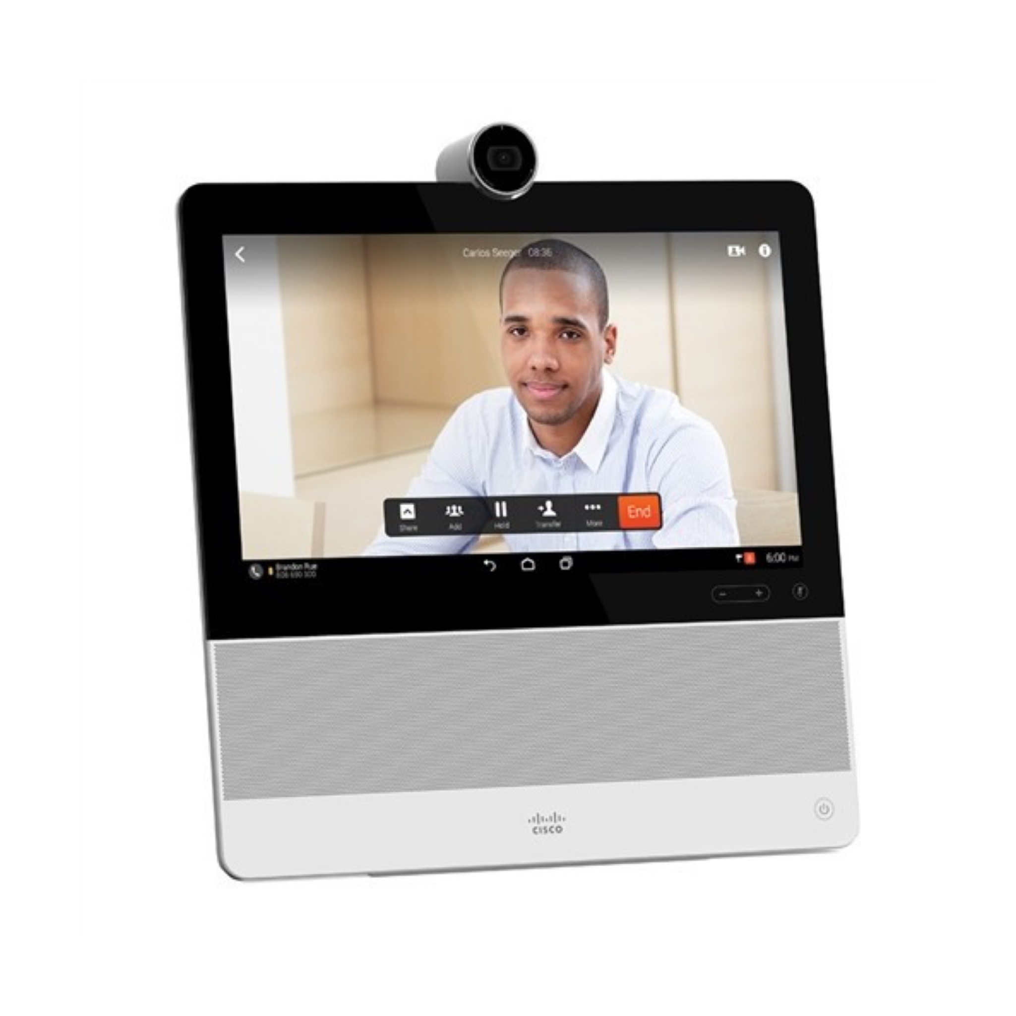 Cisco Desktop Collaboration Experience DX70, White – 14" Touchscreen Video Conference Phone with 8MP Camera, HD 1080p, Speakerphone