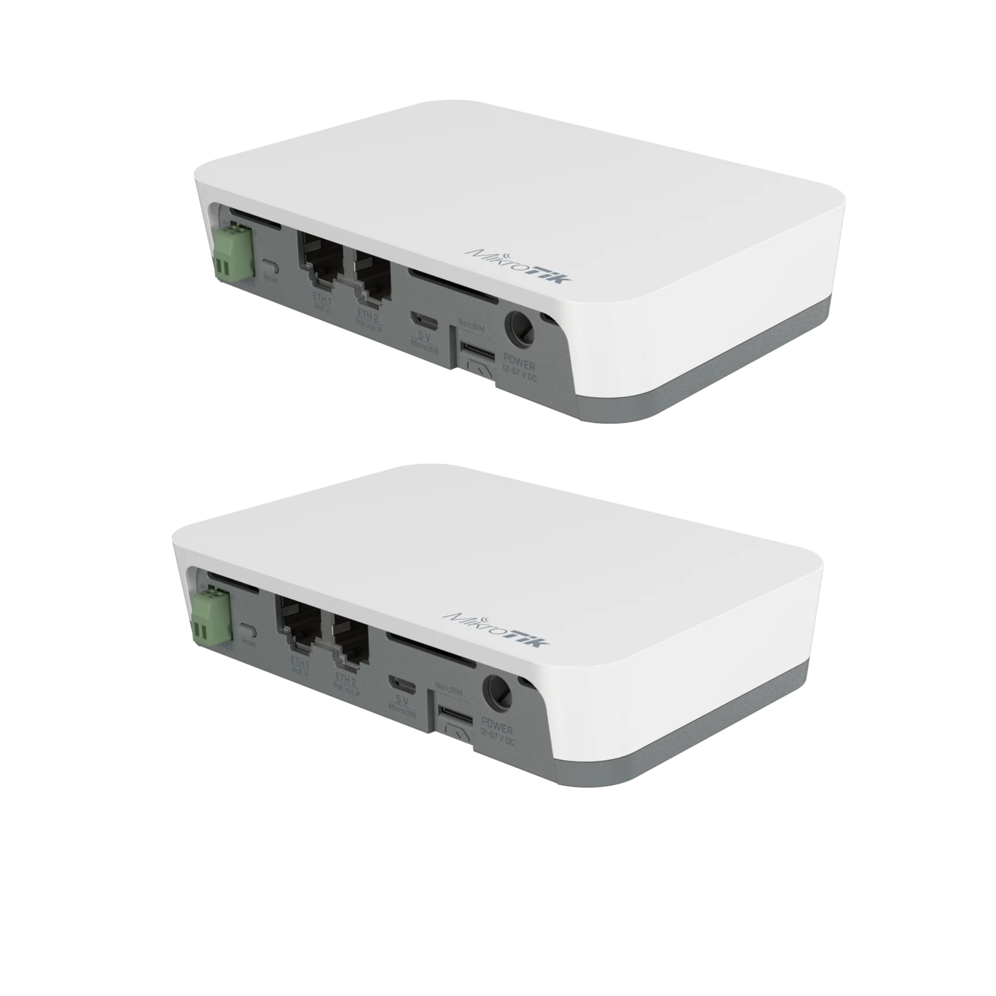 MikroTik KNOT RB924i-2nD-BT5&BG77 IoT Gateway – 2.4GHz Wi-Fi 4, Bluetooth 5.2, LTE CAT-M/NB2, GPS/GNSS, 2x 10/100 PoE Ports, RS485/Modbus, DIN Rail, RouterOS L4