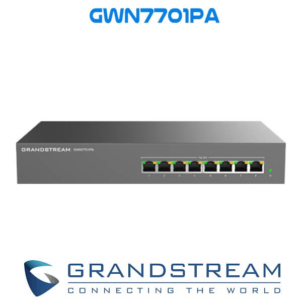 GRANDSTREAM GWN7701PA 8-Port (8x PoE) Unmanaged Ethernet Switch