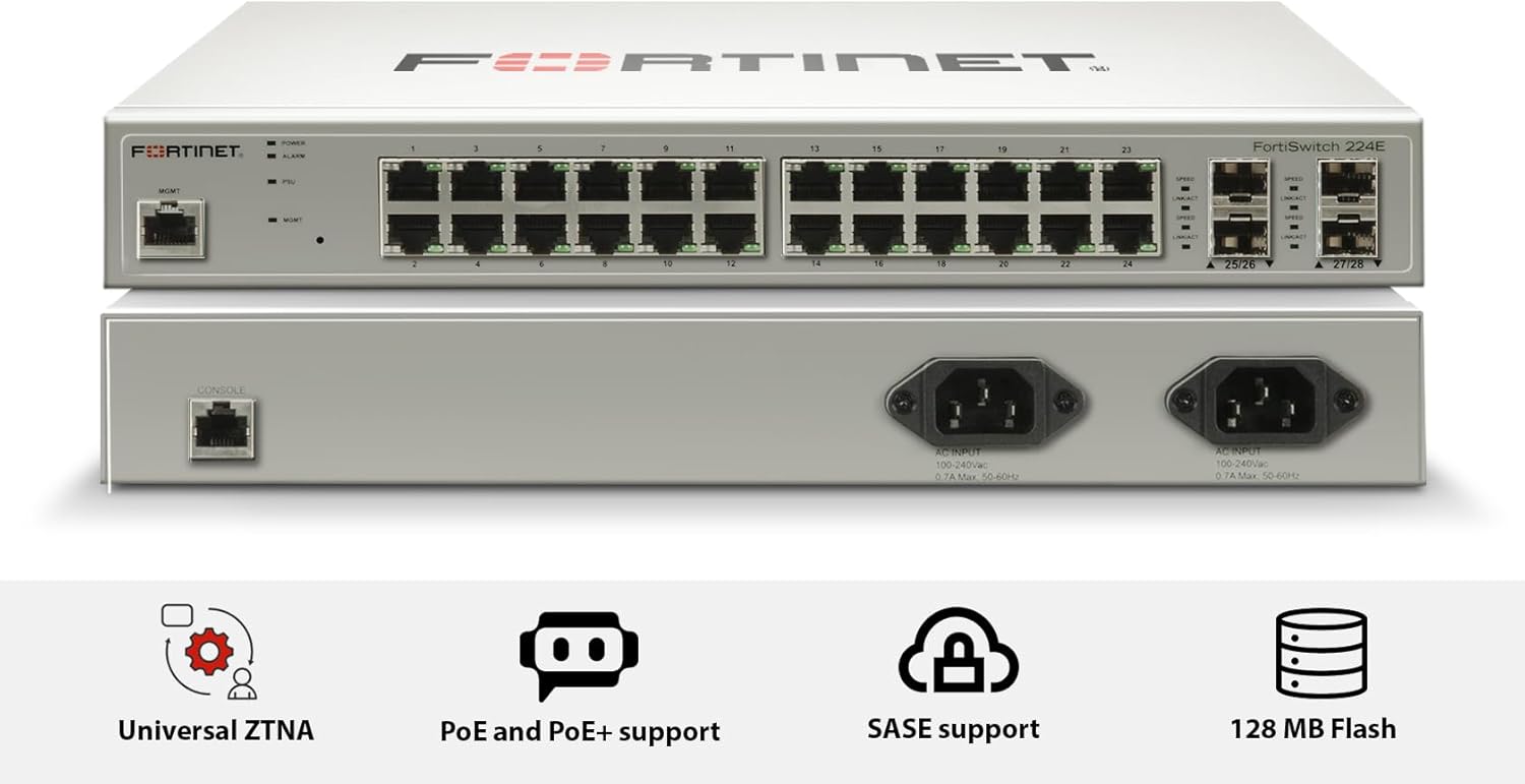 Fortinet FortiSwitch - 224E Layer 2/3 Switch (FS-224E)