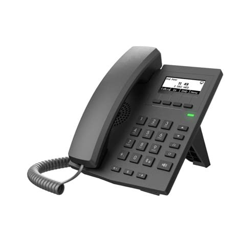 Fanvil X1EP IP Phone for Office, VoIP Phone for small and Medium-sized business featuring 2 SIP Lines 128 * 48 Inscrn, POE
