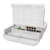 MikroTik CSS610-8P-2S+OUT 8-Port Outdoor PoE+ Switch – 2x 10G SFP+, 130W PoE, IP54 Rated, SwOS Smart Managed