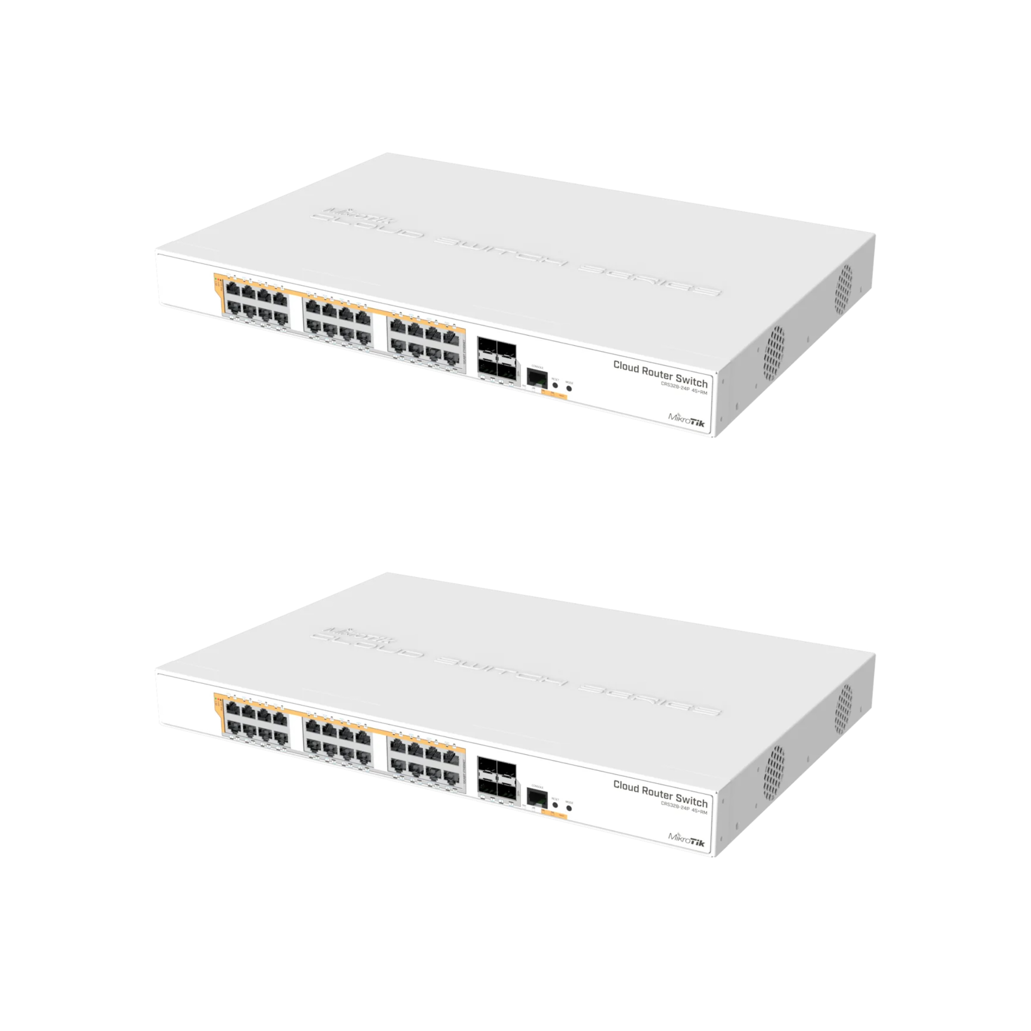 MikroTik CRS328-24P-4S+RM 24-Port Gigabit PoE+ Switch with 4x 10G SFP+ Ports, 500W Power Supply, 1U Rackmount, Dual Boot RouterOS/SwOS