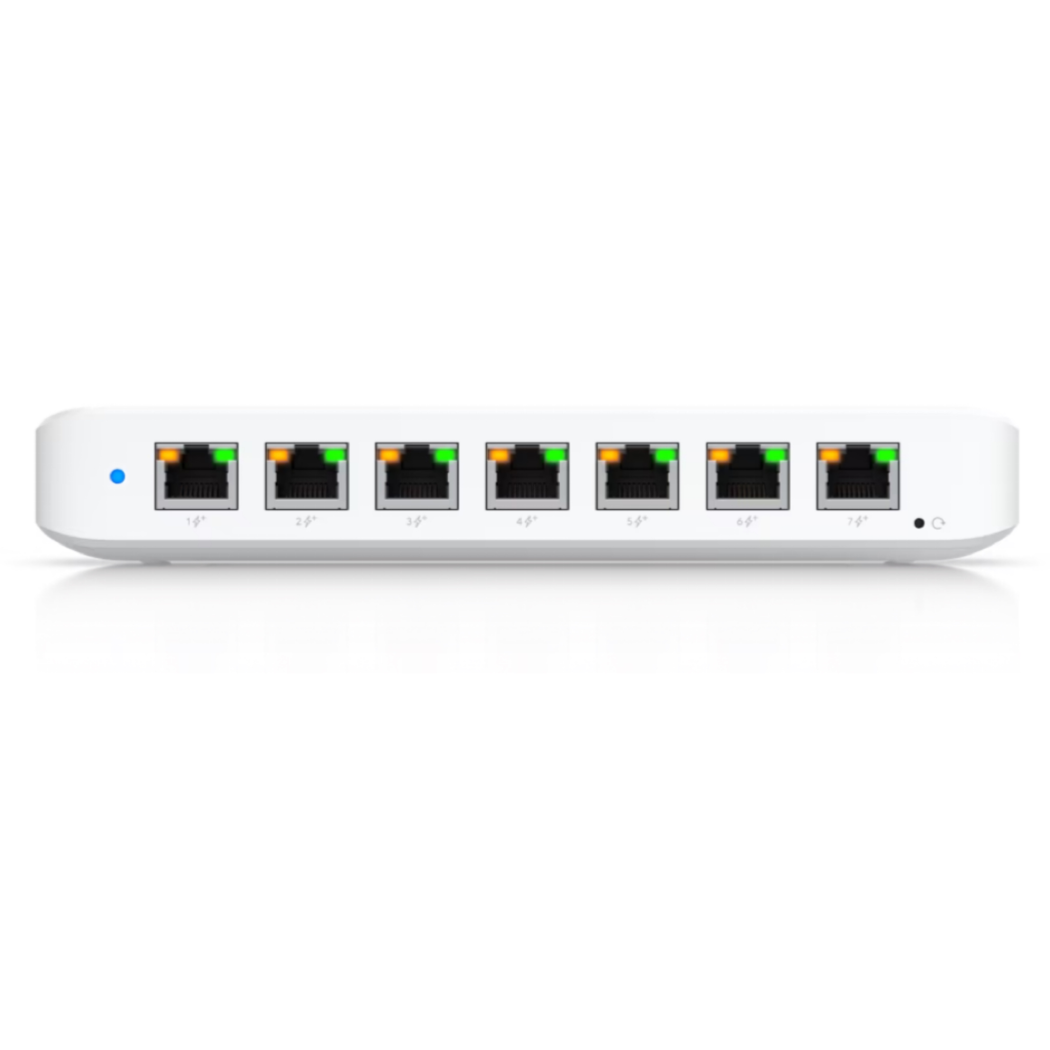 Ubiquiti UniFi Switch Ultra USW-Ultra – Compact 8-Port Gigabit Layer 2 PoE Switch, 7x PoE+ Output Ports (30W Max), 1x PoE++ Input, Fanless Silent, Desktop/Wall Mount