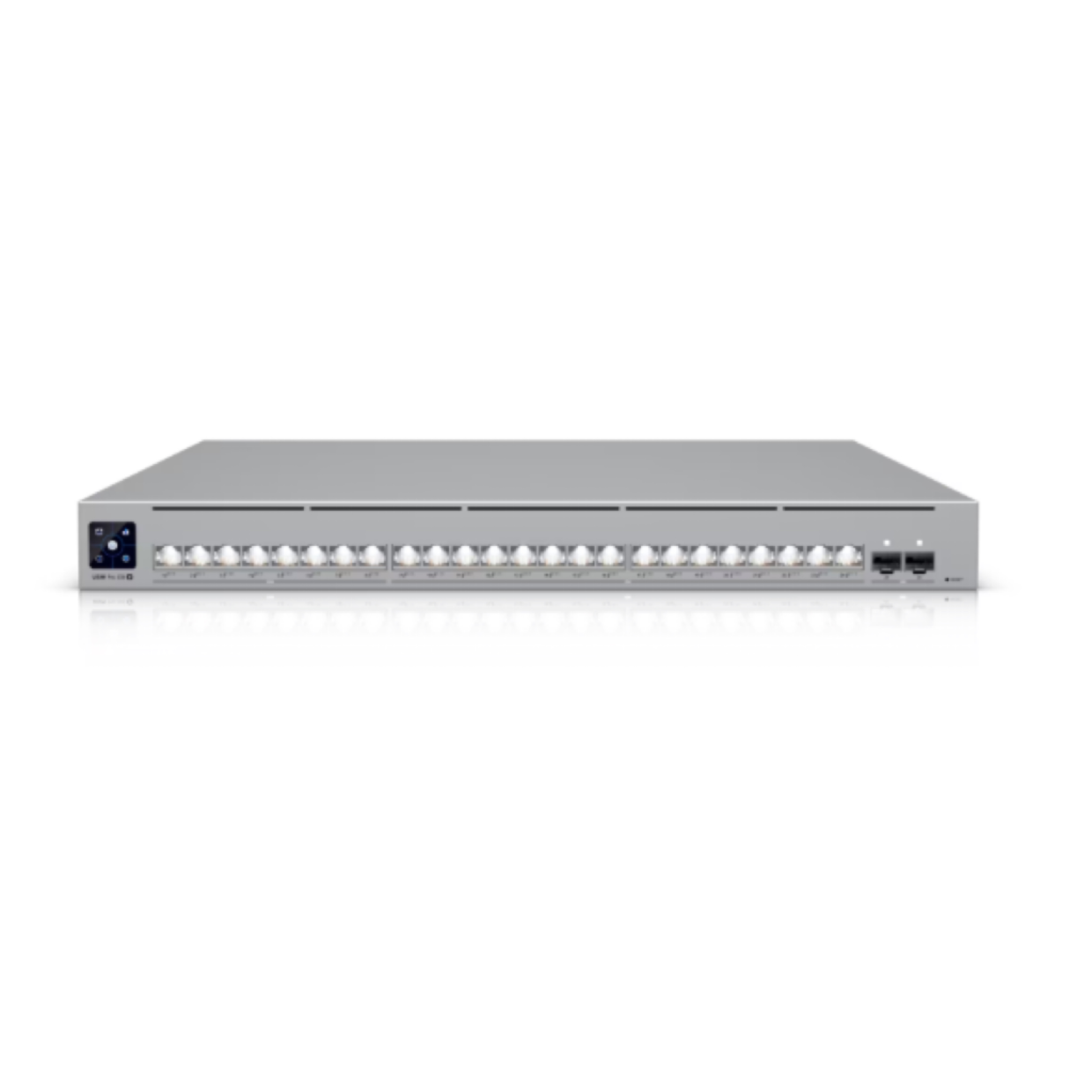 Ubiquiti UniFi Switch Pro XG 24 PoE USW-Pro-XG-24-PoE – 24-Port Layer 3 Etherlighting PoE+++ Switch, 16x 10GbE + 8x 2.5GbE RJ45, 2x 25G SFP28, 720W PoE Budget, 1.3" Touchscreen, 1U Rackmount