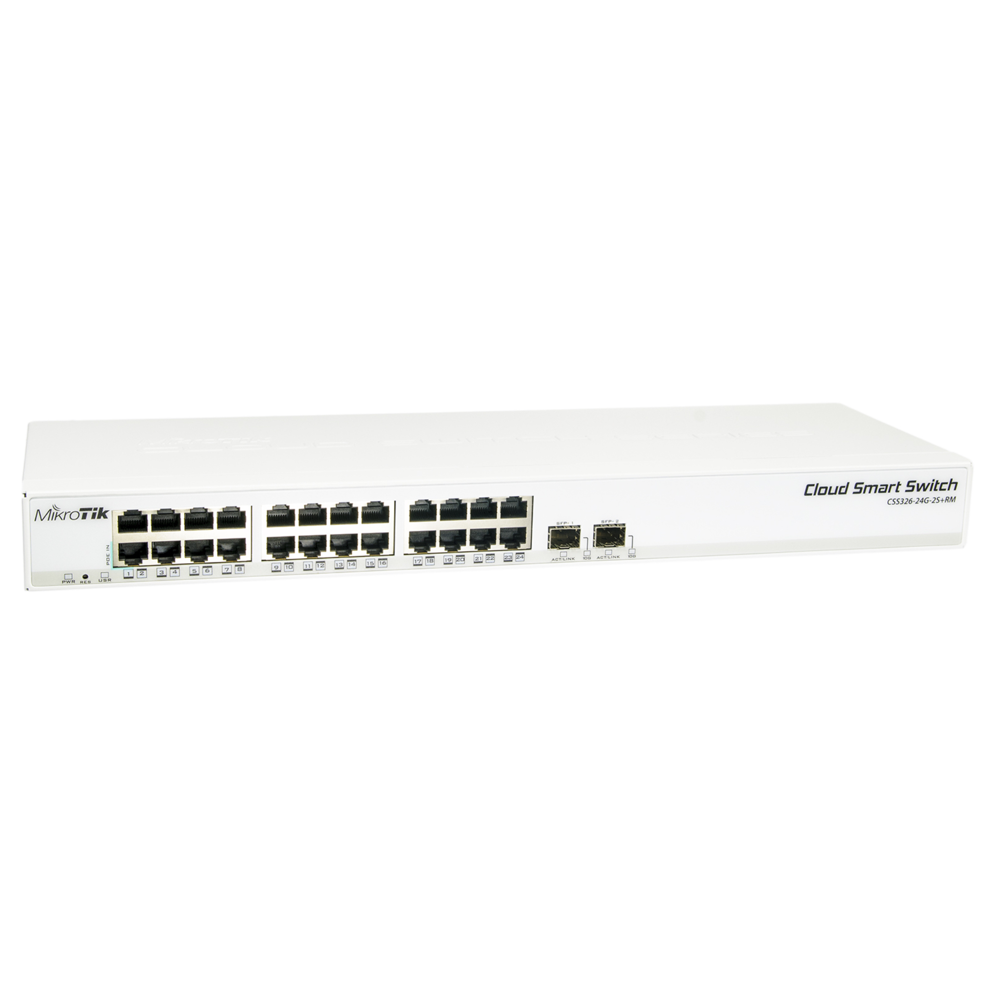 Mikrotik CSS326-24G-2S+RM Managed Gigabit Ethernet (10/100/1000) Supports Power Over Ethernet (PoE) 1U Network Switch