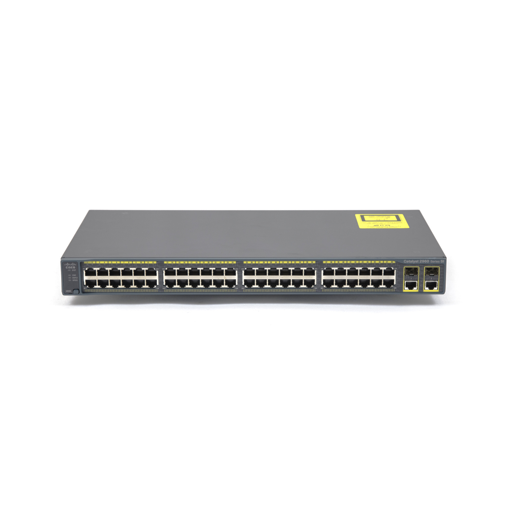 WS-C2960+48TC-S, Cisco Catalyst 2960 Plus Switch, 48x10/100, 2xSFP, LAN Lite