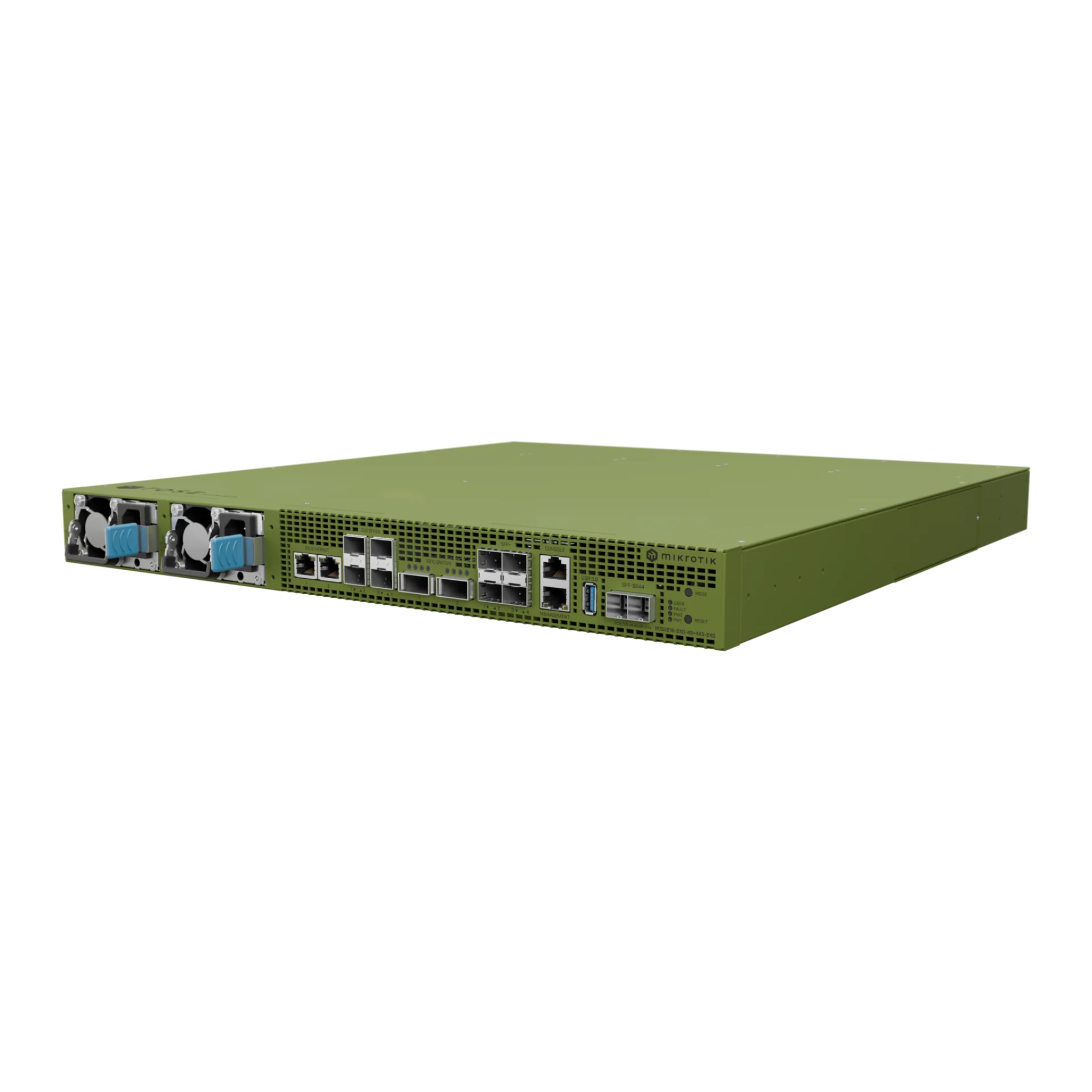 MikroTik RDS2216-2XG-4S+4XS-2XQ 100G Storage & Networking Server – 20-Bay U.2 NVMe, RouterOS ROSE Edition, Dual PSU