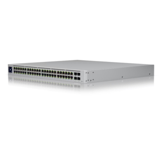 Ubiquiti UniFi Switch Pro 48 PoE USW-Pro-48-POE – 48-Port Gigabit Layer 3 Managed Switch, 40x PoE+ & 8x PoE++ (600W Budget), 4x 10G SFP+, 1.3" Touchscreen, 1U Rackmount