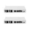 MikroTik CRS510-8XS-2XQ-IN 10-Port 100G/25G Switch – 2x QSFP28, 8x SFP28, Dual Redundant Power Supplies, RouterOS v7
