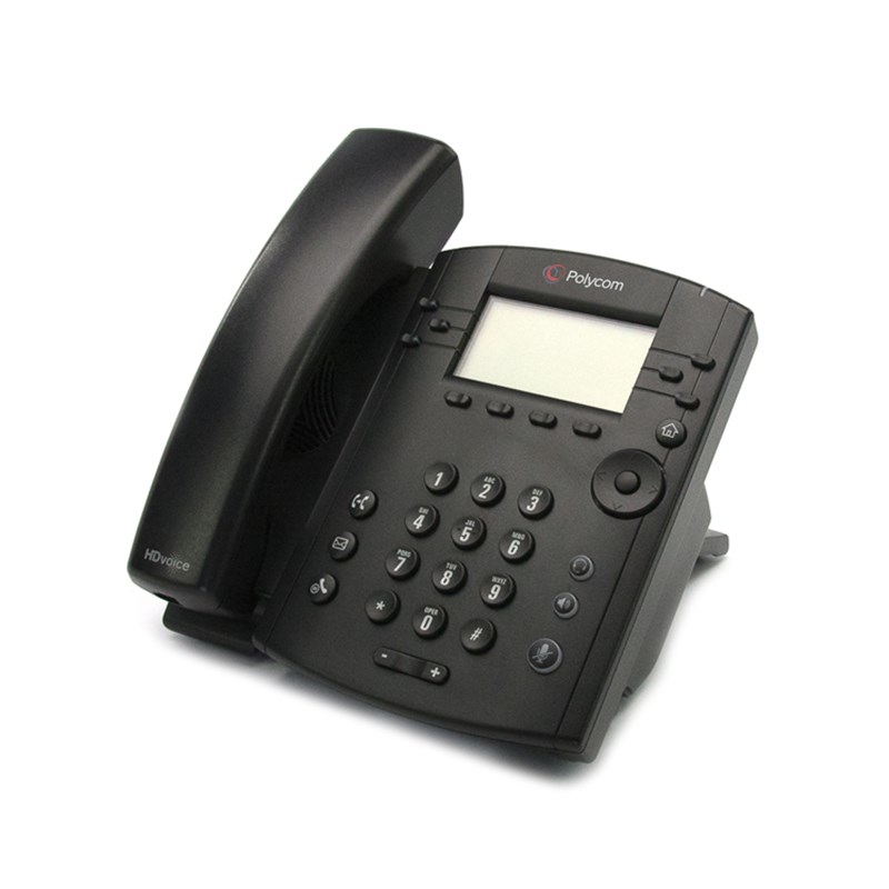 Polycom VVX 301 - Téléphone De Bureau 6 Lignes, Compatible Skype For Business & Lync, Design Compact Noir