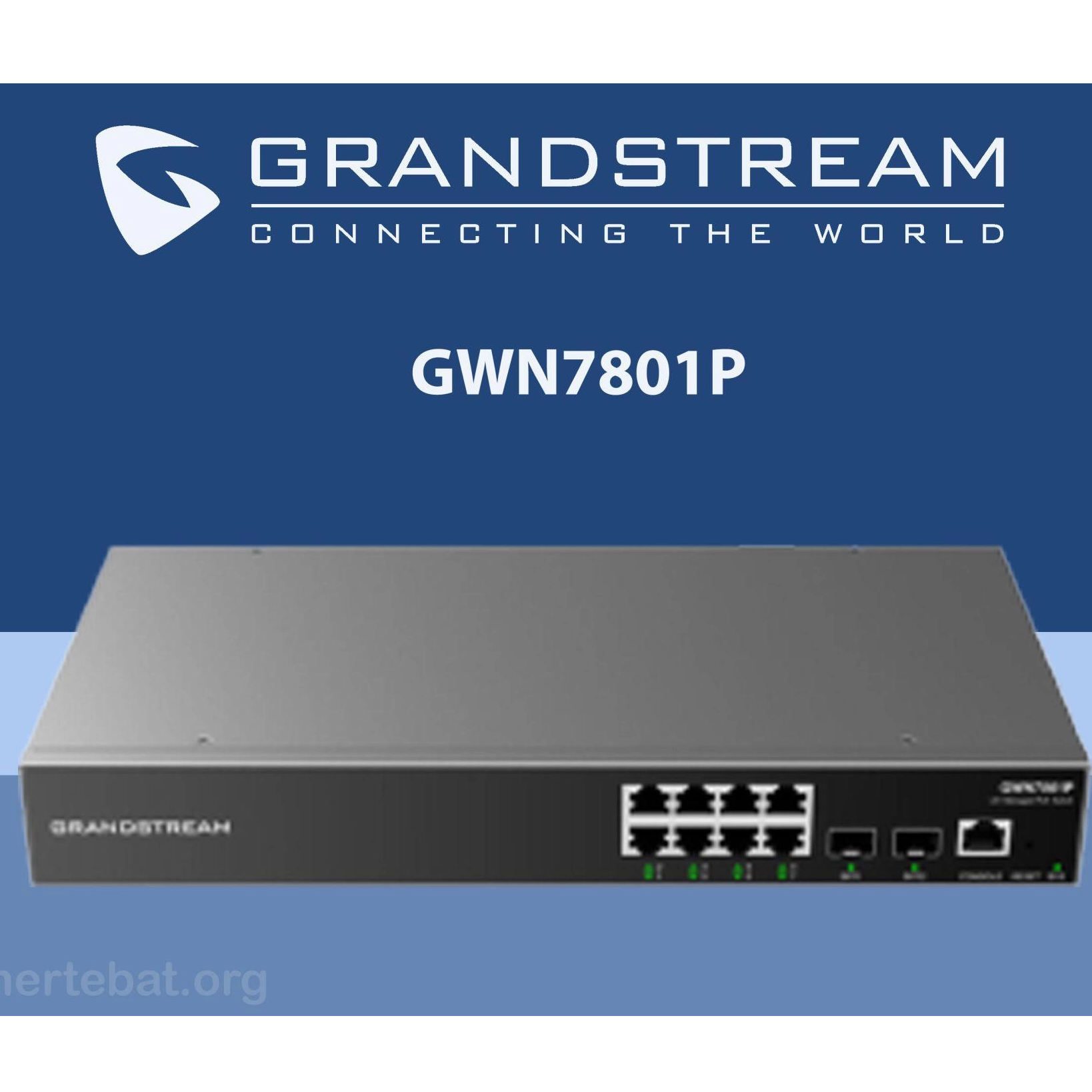 Grandstream GWN7801P Enterprise 8-Port Gigabit L2+ Managed PoE/PoE+ Switch with 2 Gigabit SFP Uplink Ports