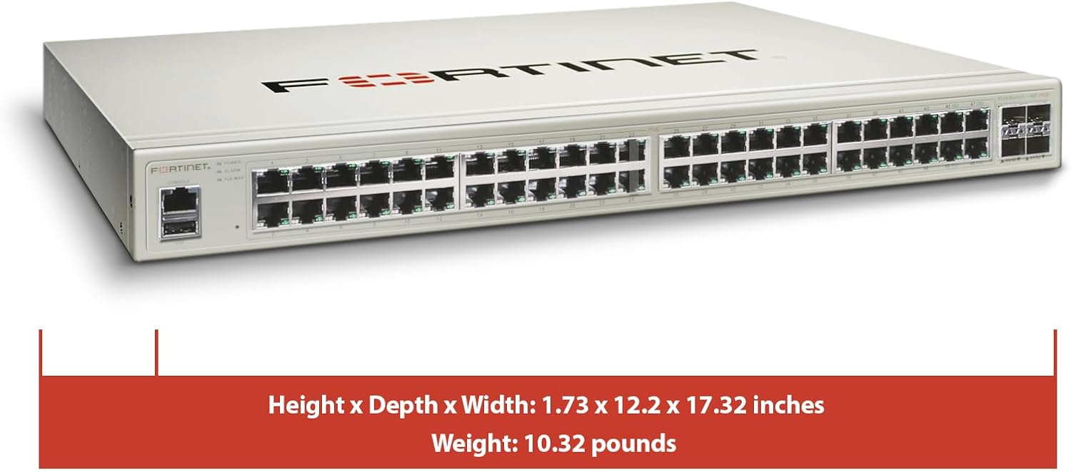 Fortinet FortiSwitch - 148F-POE L2+ Management Switch with 370W PoE (FS-148F-POE)