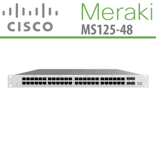 Cisco Meraki MS125-48LP-HW 10G L2 Cloud-Managed 48x GigE 370W PoE Switch 