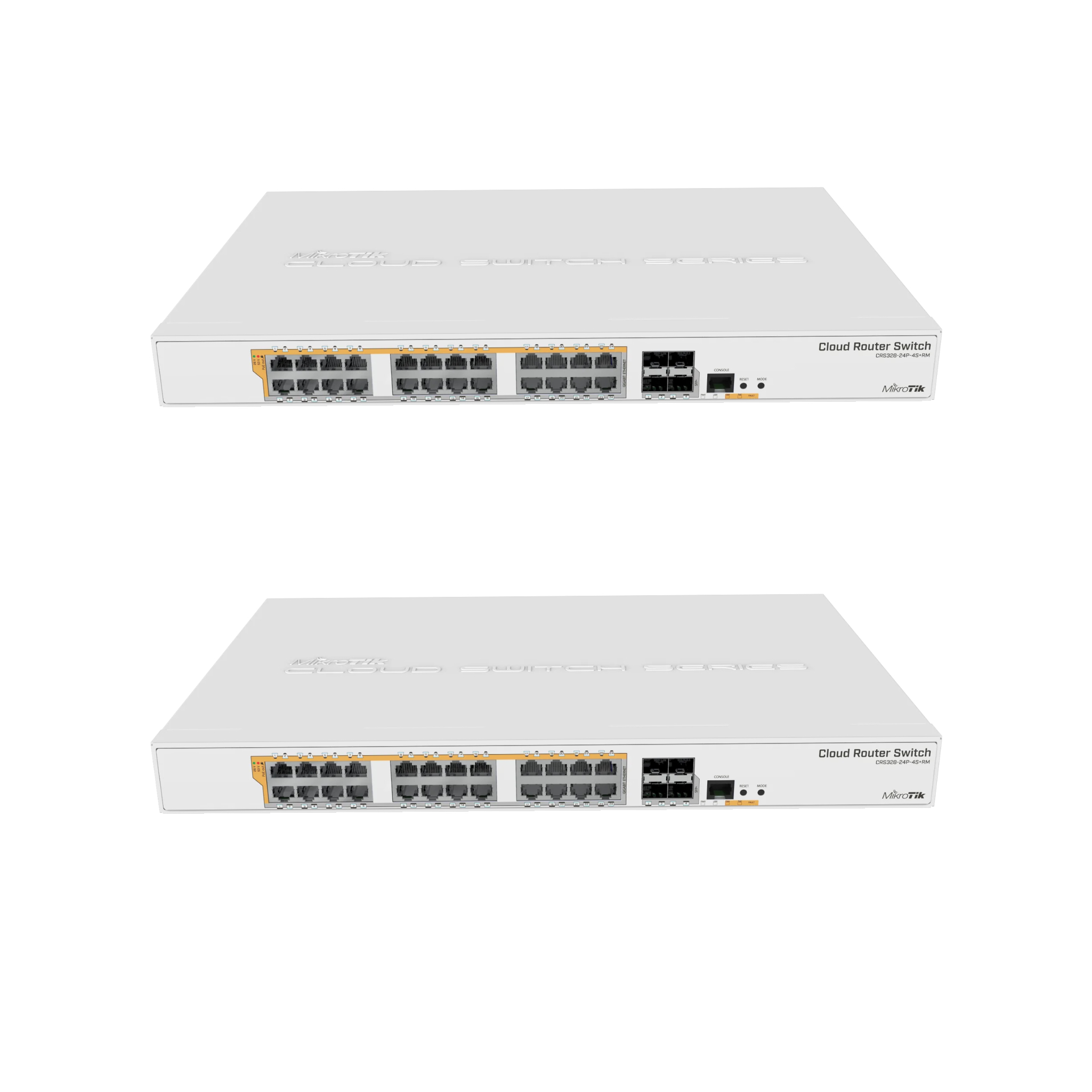 MikroTik CRS328-24P-4S+RM 24-Port Gigabit PoE+ Switch with 4x 10G SFP+ Ports, 500W Power Supply, 1U Rackmount, Dual Boot RouterOS/SwOS