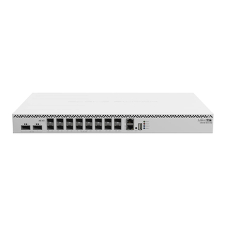 MikroTik CRS518-16XS-2XQ-RM 18-Port 100G/25G Managed Switch – 2x QSFP28, 16x SFP28, Dual Redundant Power Supplies, Enterprise Data Center Switch