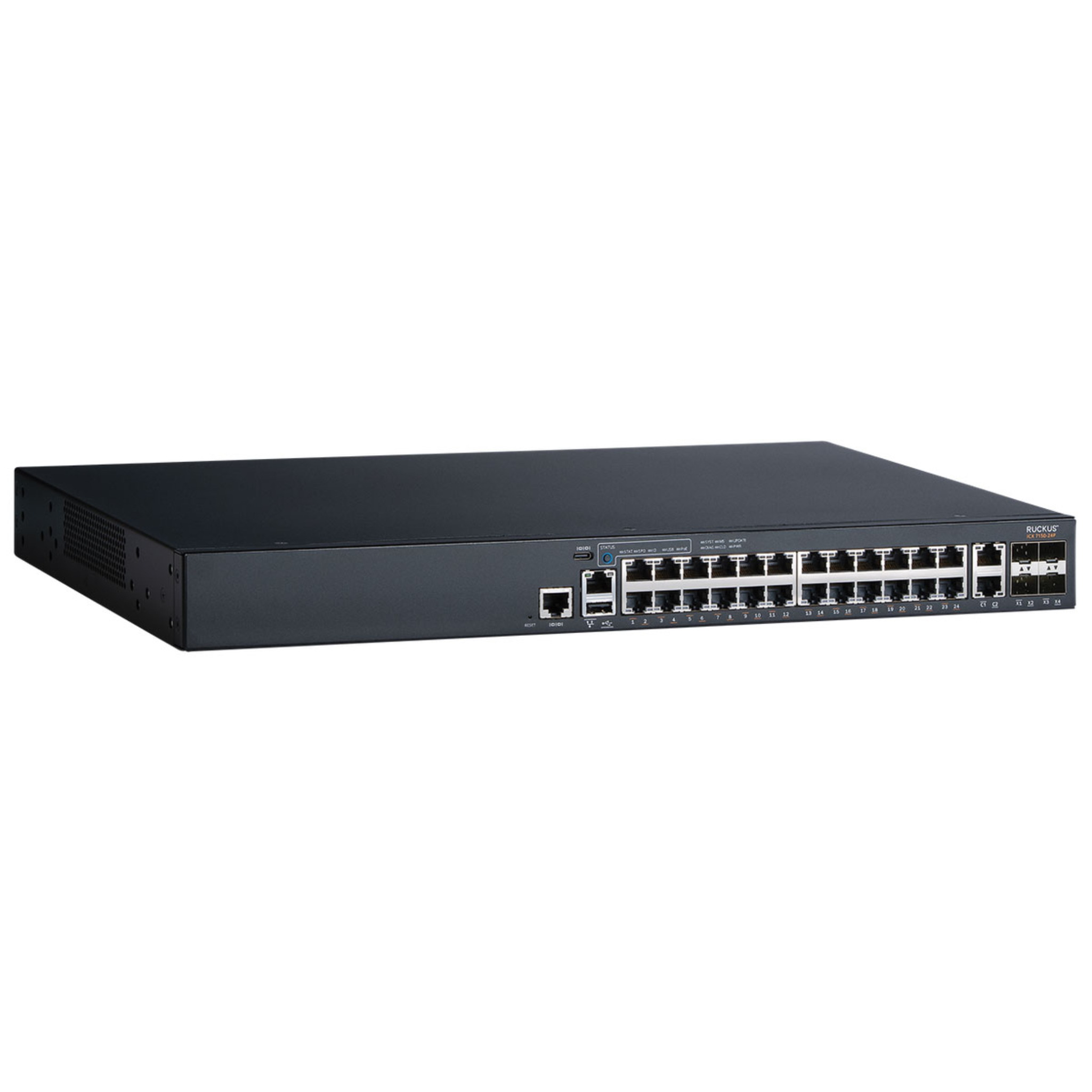 ICX7150-24P-4X1G, Ruckus ICX7150 Switch, 24x PoE+ 1G, 4x SFP Uplink, 370W PoE