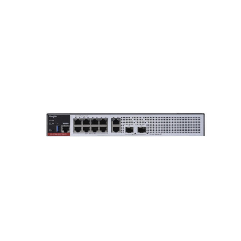 Ruijie 10 Port Gigabit Network Management Type Access PoE Switch, 2.5G Uplink Switch, RG-S2906-10GT2MS-P-L