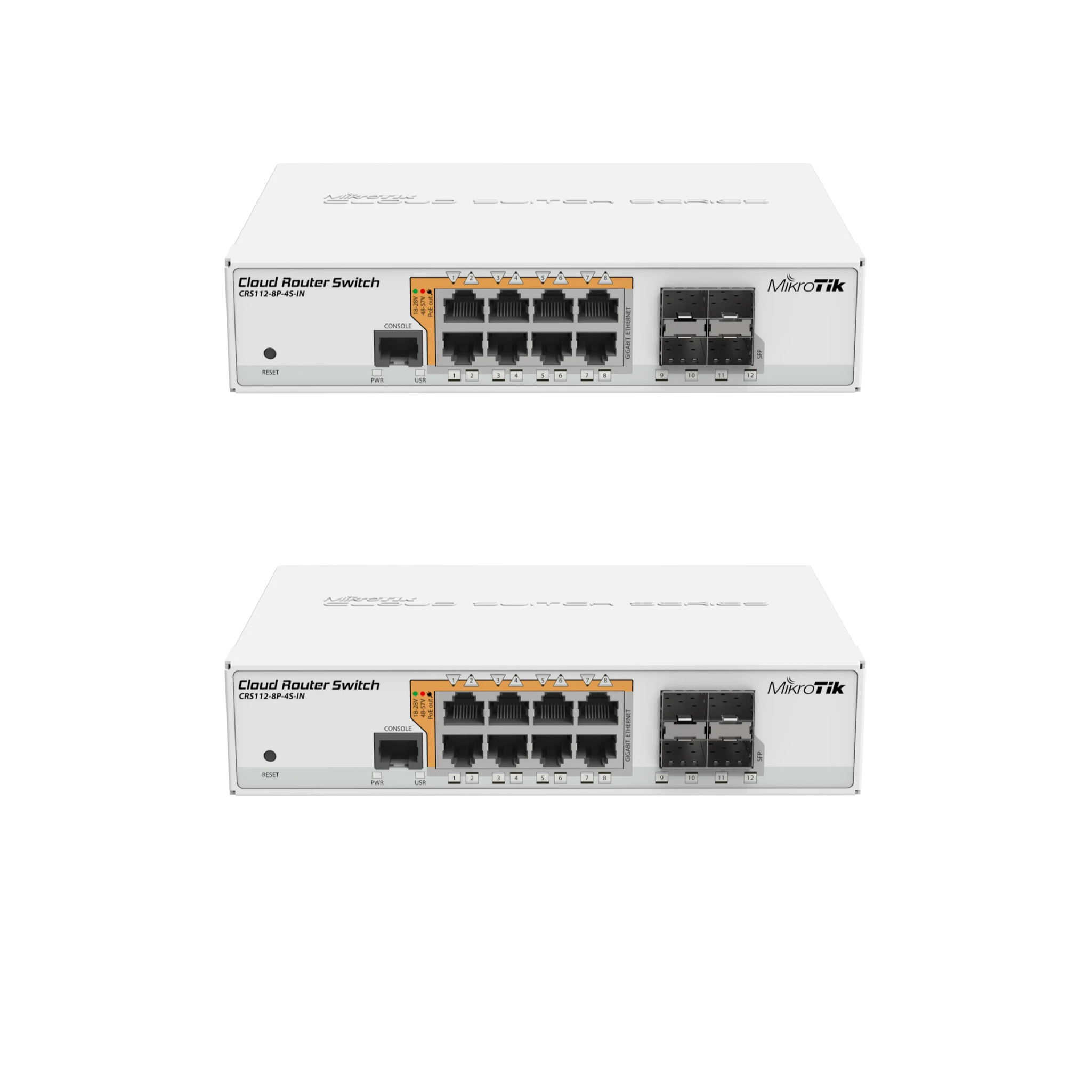 MikroTik 8-Port Gigabit PoE Switch with 4 SFP Ports – CRS112-8P-4S-IN, Cloud Router Switch, 802.3af/at PoE+, RouterOS