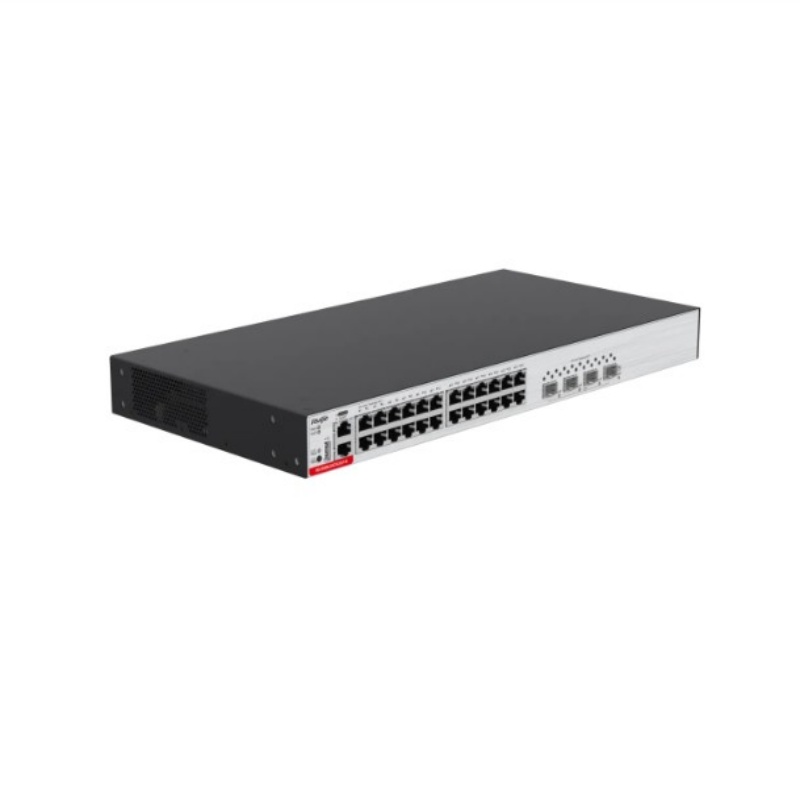 Ruijie 24 port Gigabit Ethernet three-layer network management PoE access switch, 10 Gigabit uplink, RG-S5300-24GT4XS-P-E