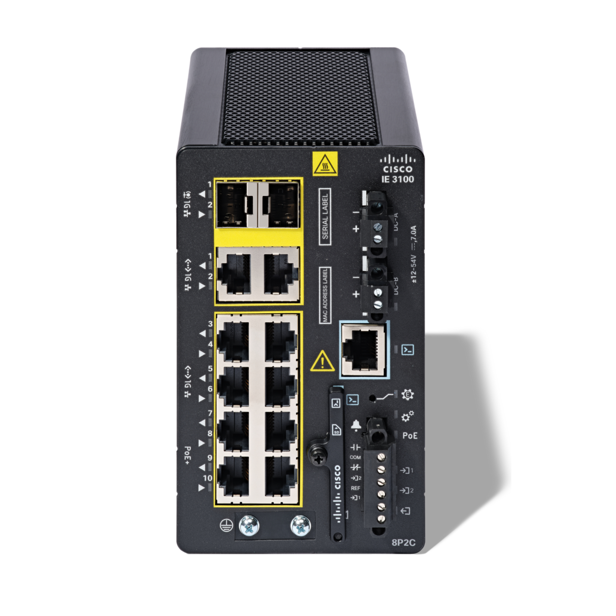 IE-3100-8P2C-E, Cisco IE3100 Switch, 8xGE PoE+/2xGE Combo/Fixed system