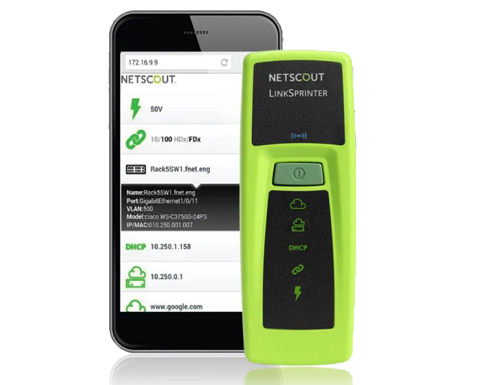 NETSCOUT LSPRNTR-300 LinkSprinter Portable Ethernet Tester: Switch Connection + Gateway/Internet Reachability Diagnostic Device