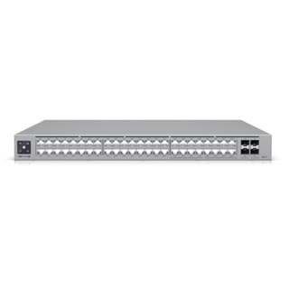 Ubiquiti UniFi Switch Pro Max 48 PoE USW-Pro-Max-48-PoE – 48-Port Layer 3 Etherlighting Managed Switch, 32x GbE + 16x 2.5GbE RJ45, 4x 10G SFP+, 720W PoE++ Budget, Fanless, 1U Rackmount