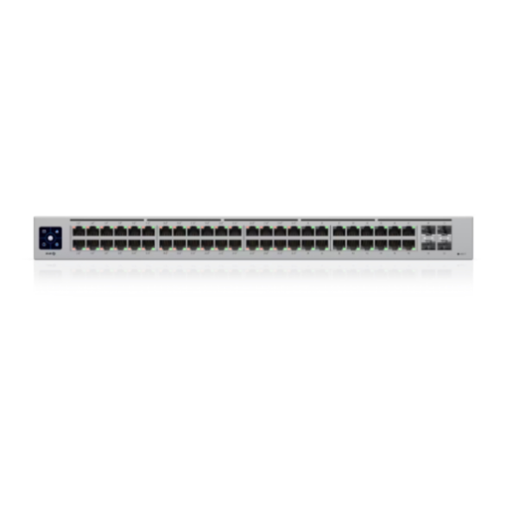 Ubiquiti UniFi Switch 48 PoE USW-48-POE – 48-Port Gigabit Layer 2 Managed Switch, 32x PoE+ 802.3at (195W Budget), 4x 1G SFP, Fanless Silent Cooling, 1.3" Touchscreen, Rackmount