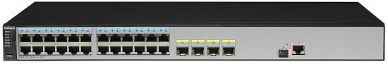  S5700S-28X-LI-AC Huawei S5700 Series Switch, 24 Ethernet 10/100/1000 ports, 4 10 Gig SFP+, AC 110/220V