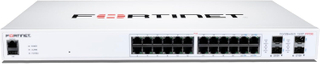 Fortinet FortiSwitch - 124F-POE L2+ Managed PoE Switch (FS-124F-POE)