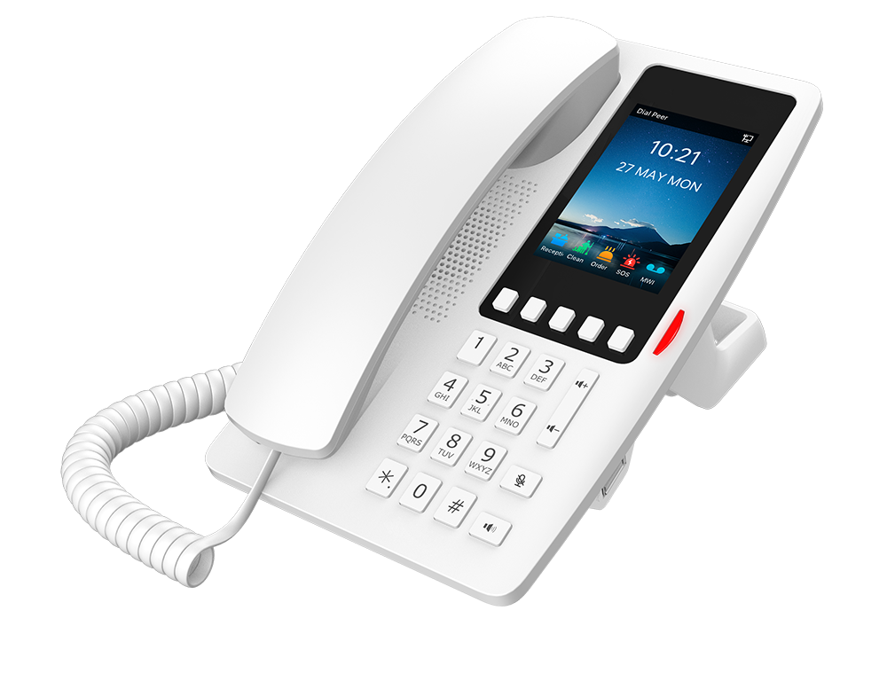 Fanvil H6W Dual-Band WiFi6 PoE Hotel IP Phone W/5 Soft Keys