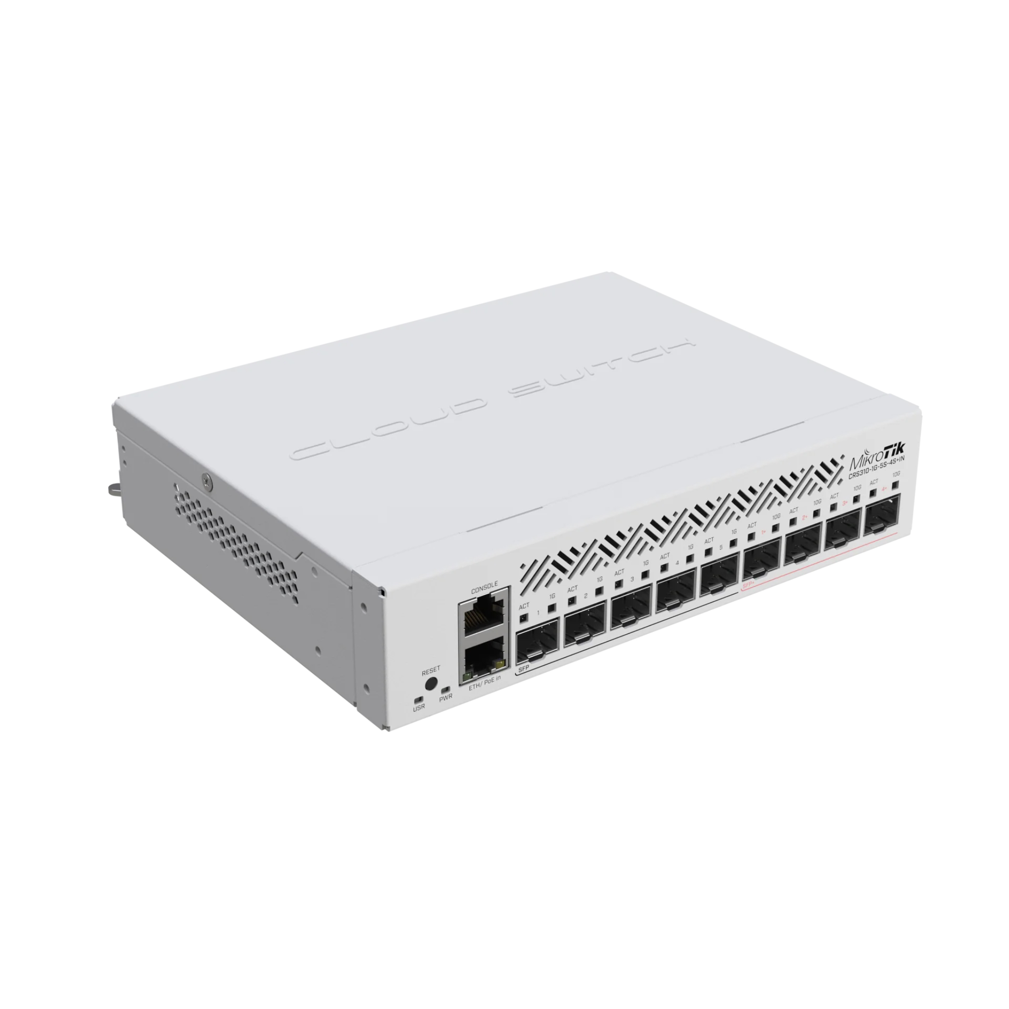 MikroTik netFiber 9 Outdoor Fiber Switch – CRS310-1G-5S-4S+OUT with 4x 10G SFP+, 5x SFP, PoE-In, IP54, Passive Cooling