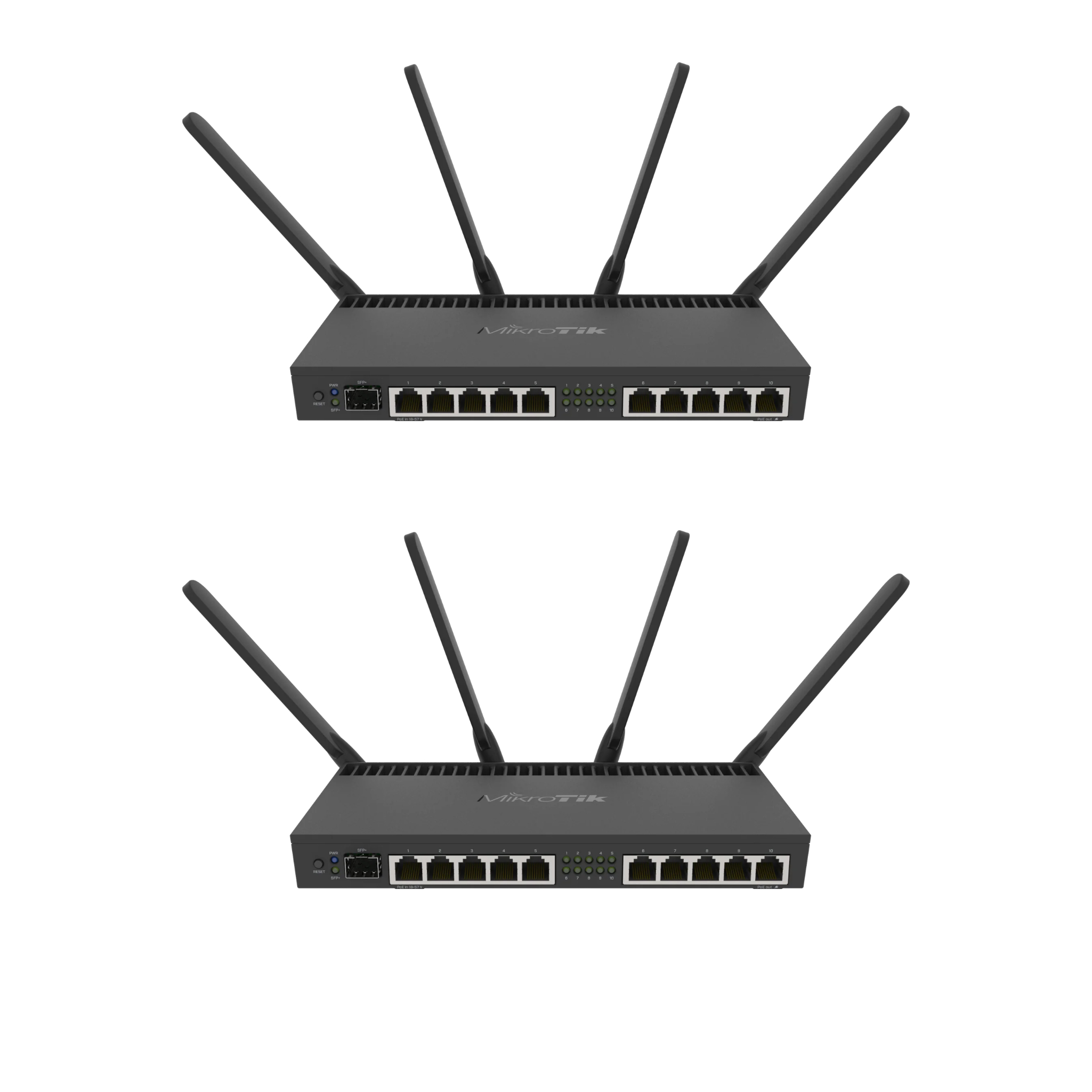 MikroTik RB4011iGS+5HacQ2HnD-IN – 10-Port Gigabit Router with Dual-Band Wi-Fi 5 (AC2000), SFP+ 10Gbps Uplink, Quad-Core 1.4GHz CPU, 1GB RAM, PoE-Out, RouterOS L5