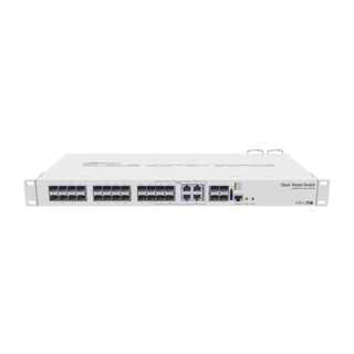 MikroTik CRS328-4C-20S-4S+RM 28-Port Managed L2/L3 Switch – 20x SFP, 4x 10G SFP+, 4x Combo (RJ45/SFP), 1U Rackmount with Dual Redundant Power Supplies