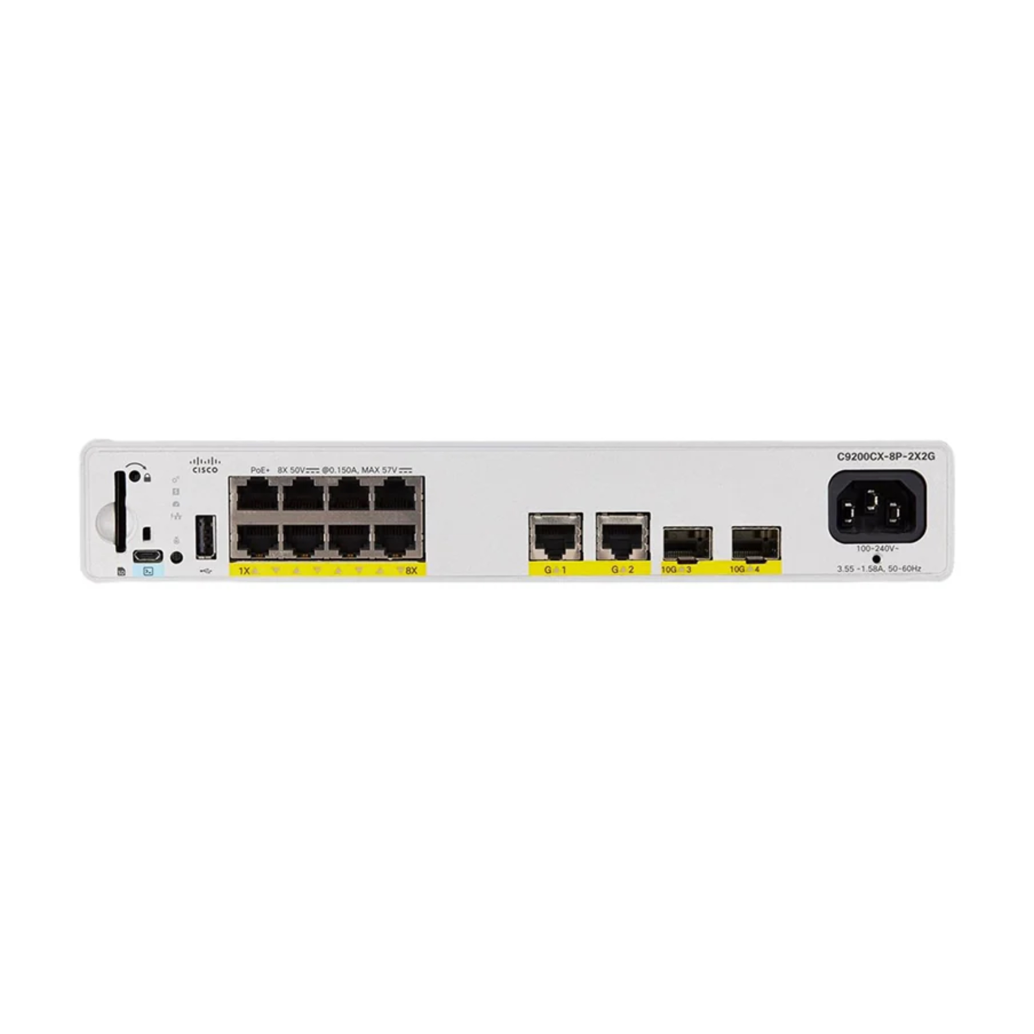 C9200CX-8P-2X2G-E, Cisco Catalyst 9200CX Switch, 8x1G PoE+/2x10G/2x1G
