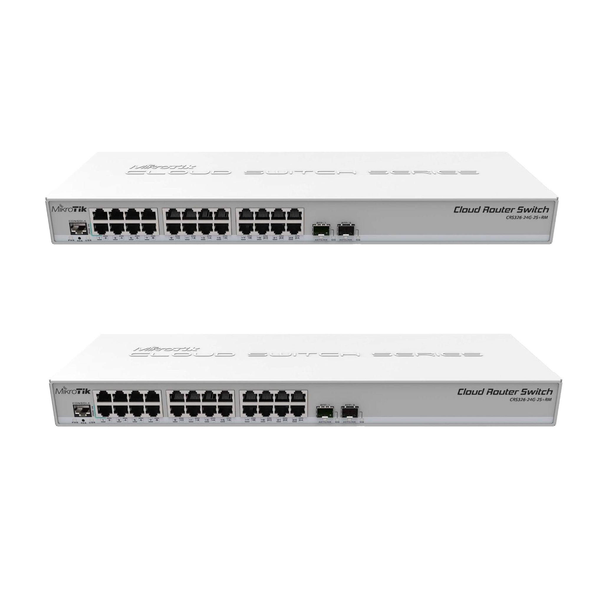 Mikrotik CRS326-24G-2S+RM 24 Port Gigabit Ethernet Switch with 2 SFP+ Ports, Dual Boot RouterOS/SwOS