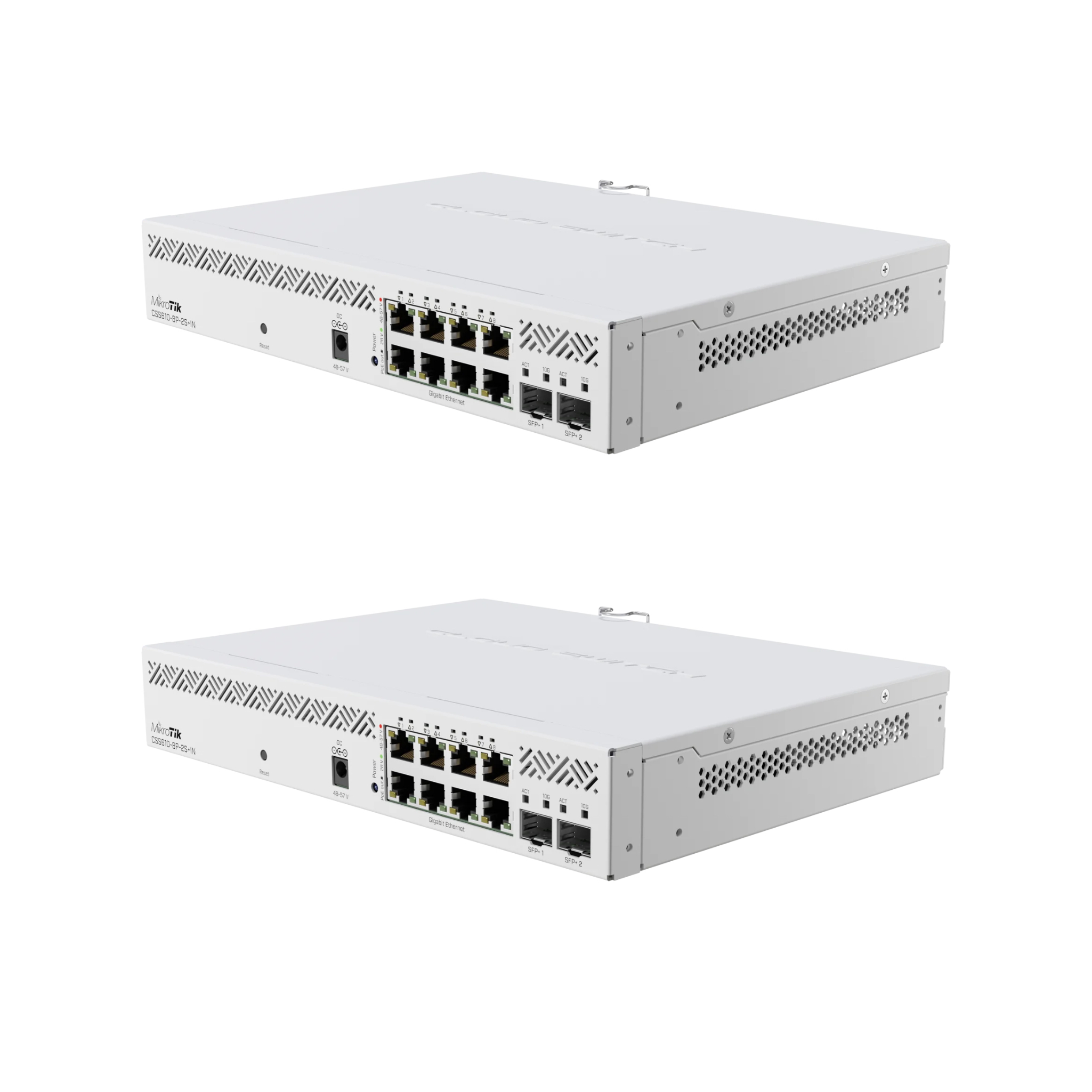 MikroTik CSS610-8P-2S+IN 8-Port Gigabit PoE+ Switch with 2x 10G SFP+ Ports, 140W PoE Budget, Fanless