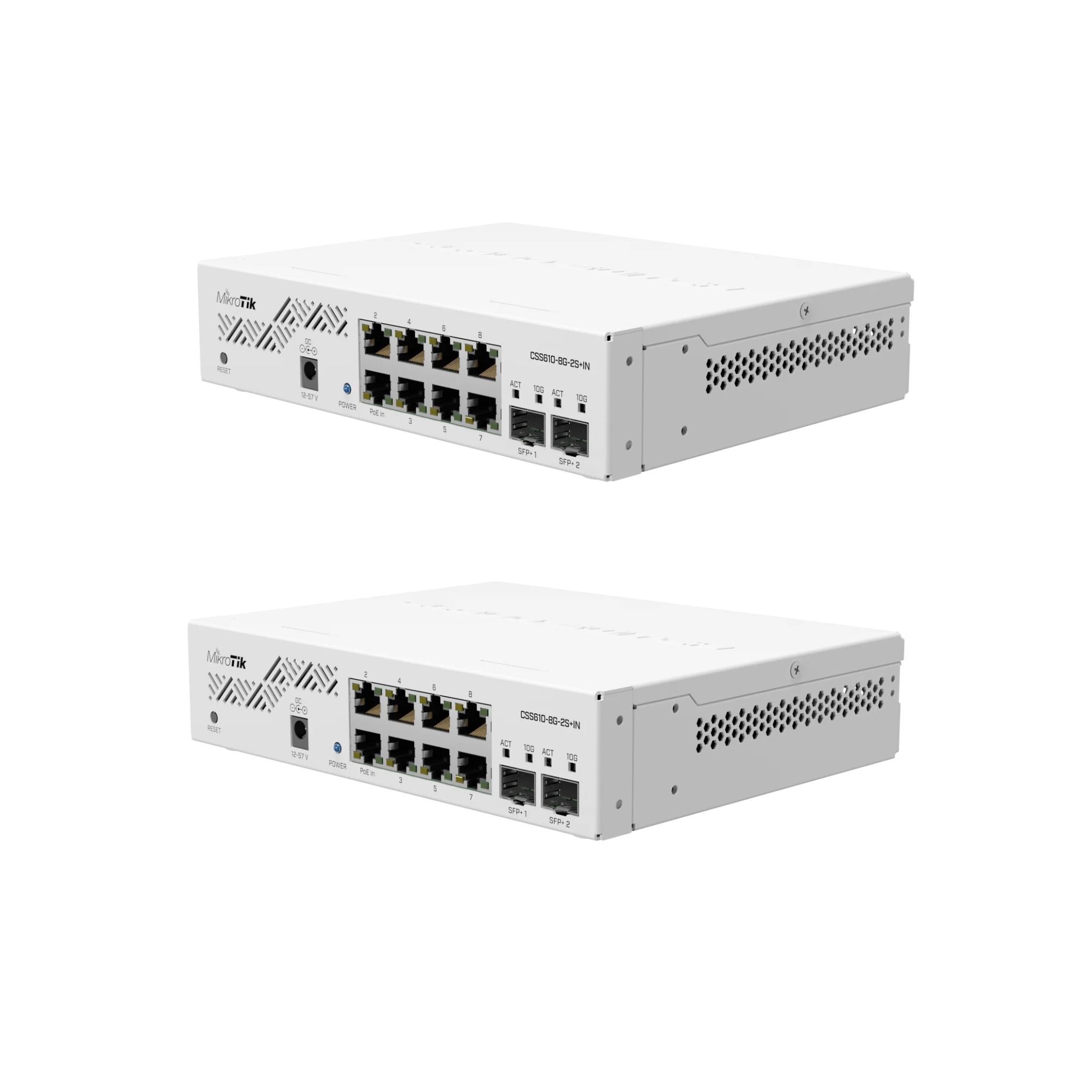 MikroTik - CSS610-8G-2S+in - Cloud Smart Switch 610-8G-2S+in with 8X Gigabit Ports, 2X SFP+ Cages, SwOS, Desktop case