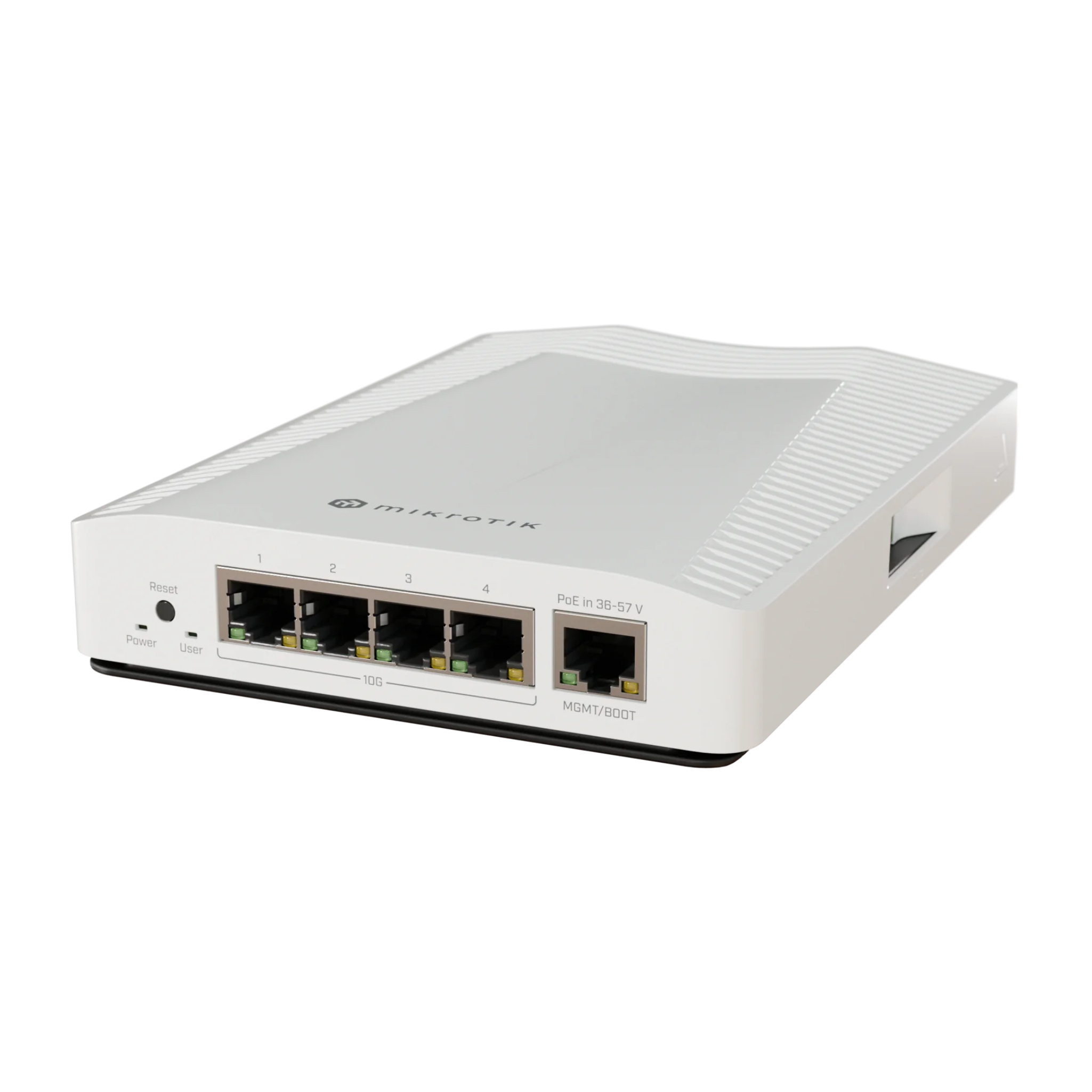 MikroTik CRS304-4XG-IN 4-Port 10G Managed Network Switch – 4x 10G RJ45 Ethernet Ports, 1x Gigabit Management Port with PoE-in