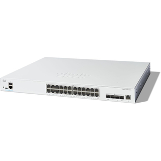 Cisco Catalyst 1300-24XT Managed Switch, 20 Port 10G Copper, 4x10GE SFP+ Combo, Limited Lifetime Protection