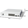 Cisco Catalyst 1300-12XT-2X Managed Switch, 12 Port 10G Copper, 2x10GE SFP+
