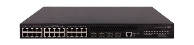 H3C S5130S-28S-PWR-EI Smart Campus 24-Port PoE+ (185W) + Quad 10 Gigabit SFP Enhanced Switch
